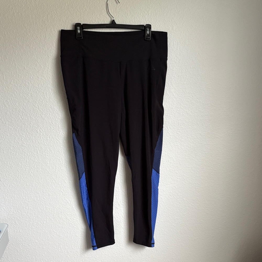 SOLD — Adidas Black and Blue Athletic Leggings Size XL